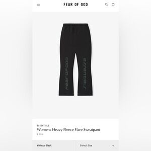Fear of God Essentials Black Sweats